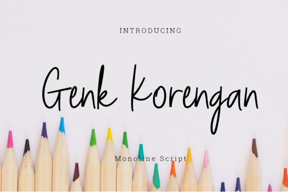 Genk Korengan: A Script Font for Bold Campaigns