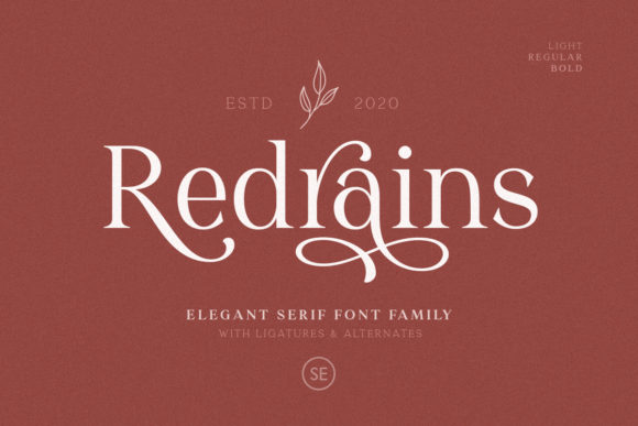 Redrains: A Serif Font for Elegant Campaigns