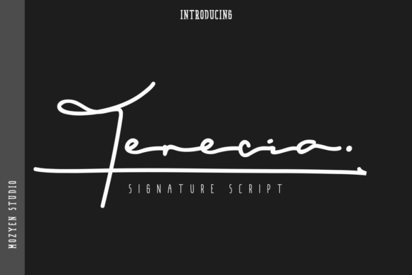 Terecia: A Hand-Lettered Script Font for Makers